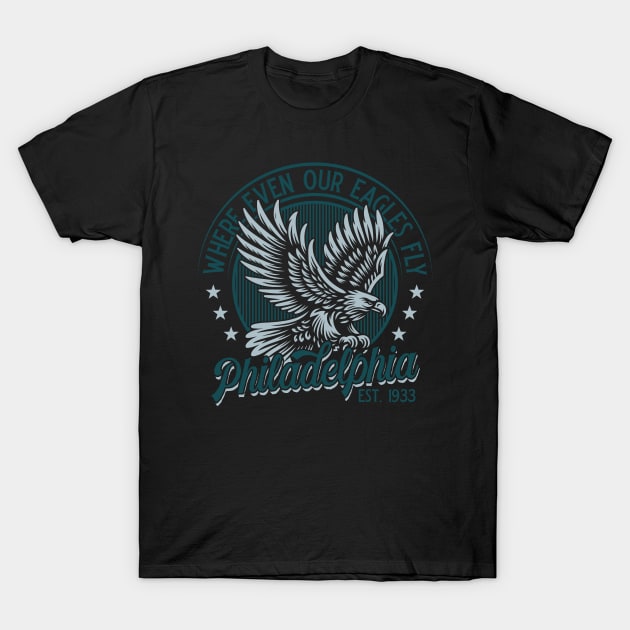 Philadelphia: where even our Eagles fly. v2 T-Shirt by Emma